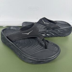 Hoka One One Ora Recovery Flip Flop Womens Size 8 Black Comfort Slides